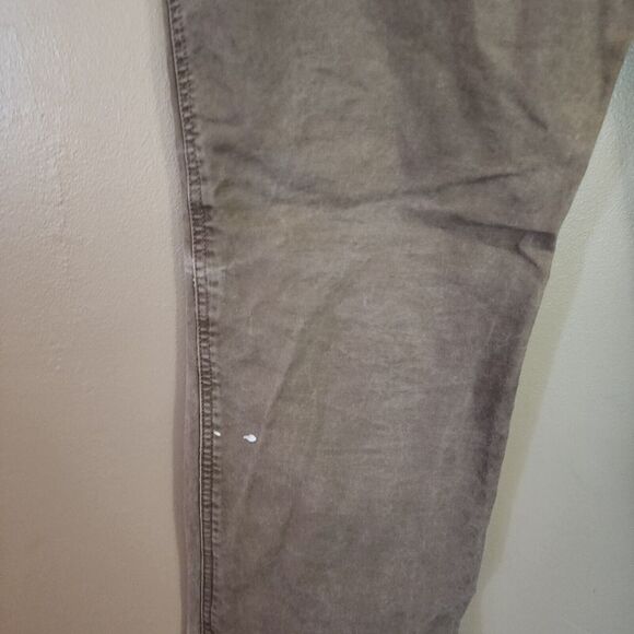 Eddie Bauer Mens Canvas Work Jeans Size 34 x 34 Beige Straight Leg - Picture 6 of 11